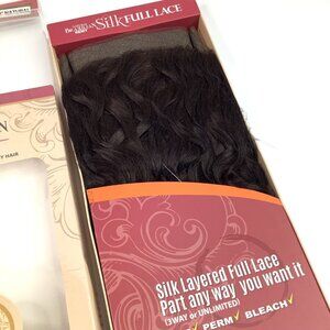 EVE HAIR Silk FULL LACE Frontal Top Piece 13x4 10" NATURAL Malaysian Wave